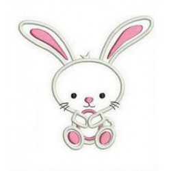 Stickserie Osterfreunde Hasi sitz Appli